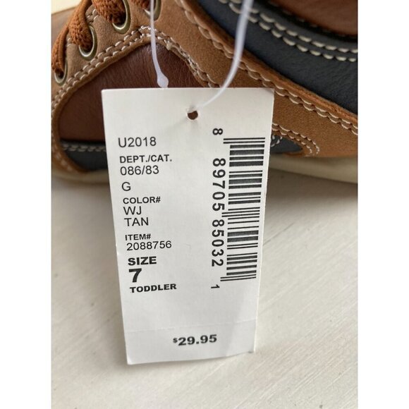 NWT Children's Place Tan High-Top Sneaker Boots With Strap Size 7 Toddler - Picture 6 of 7